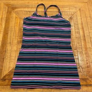 Ivivva Lululemon Colourful Striped Athletic Tank Top